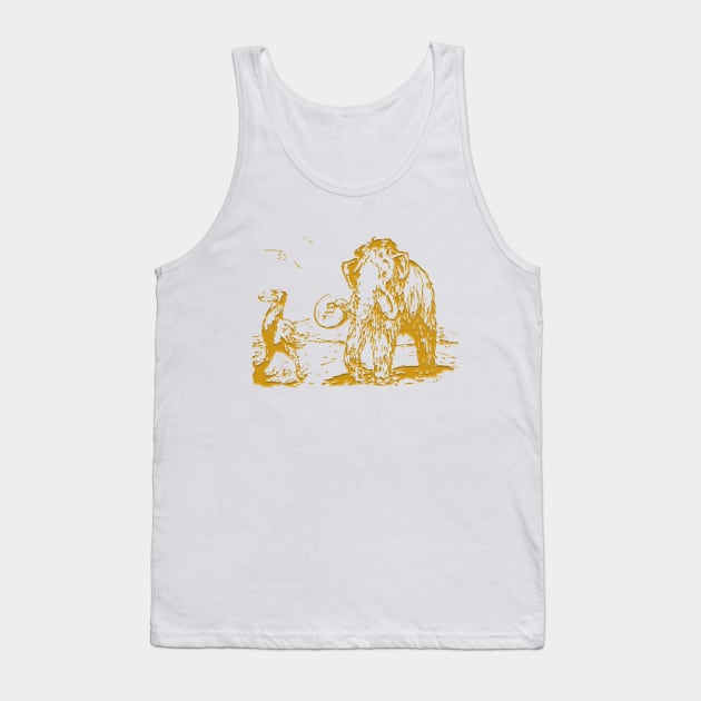 Great Mammoth & Co In Gold Tank Top by Whites Designs